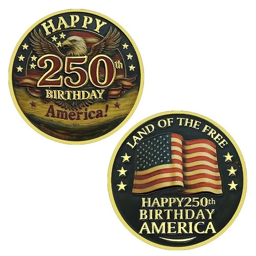 1776-2026 USA 250 Years Freedom Coin | Eagle Liberty Bell Collectible Medal