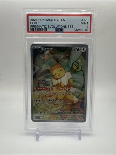 Pokemon Prismatic Evolutions EEVEE PSA 9 MINT Black Star ETB Promo 173