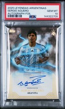 2025 Leyendas Argentinas Sergio Aguero Foil Auto /99 PSA GEM MINT 10