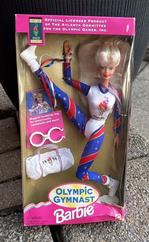 Mattel Barbie Olympic Gymnast Doll Blonde Blue Eyes 1995 Original Box
