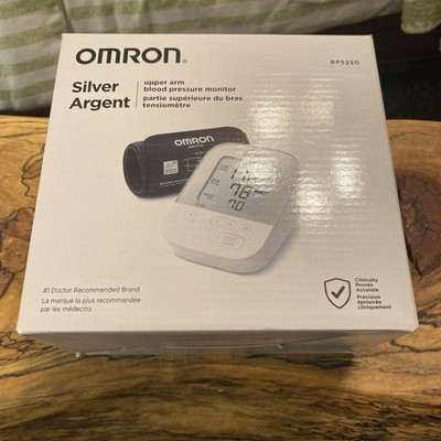 Omron Silver Argent Wireless Upper Arm Blood Pressure Monitor & Cuff - BP5250