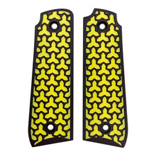Yellow  Black Fusion Printed Ruger Mark IV 22/45 Grips MK 4