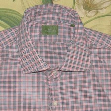 SID MAHSBURN Pink Plaid Long Sleeve Button Down Shirt Medium