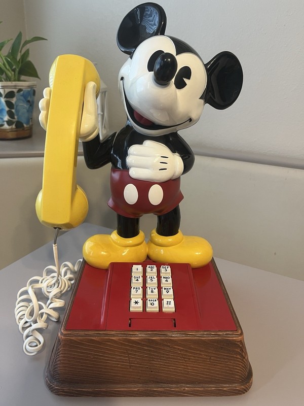 Walt Disney Productions Mickey Mouse Telephone 1976 Disney Vintage Collectible