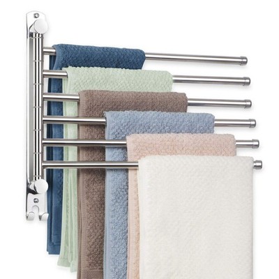 Towel Rack Wall Mounted JSVER Bathroom Towel Rack, Space Saving Towel Holder,...
