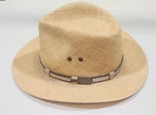 Scala Classico Panama Hat Natural Fiber Dorfman Pacific Co. Size L/XL