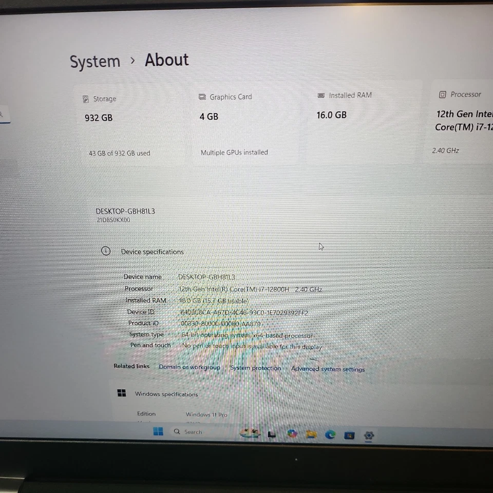 Lenovo ThinkPad P15v G3 · i7-12800H · 16GB · 1TB, photo 3 of 5