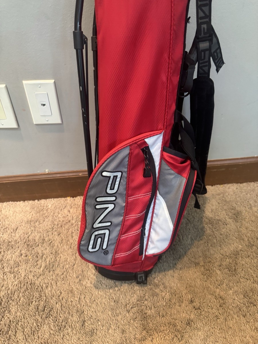 PING Moxie Kスタンド式ゴルフバッグ 赤 Ping Moxie Stand Carry Golf Bag Jr Youth Kids 4 Way Divider
