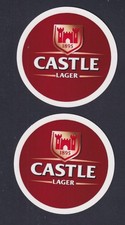 TANZANIA - Castel Beer Mat/Coaster. Front and Reverse Shown.