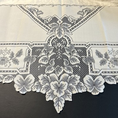 Heritage Lace Valances Set Of 2 Ivory 60  X 17  Floral