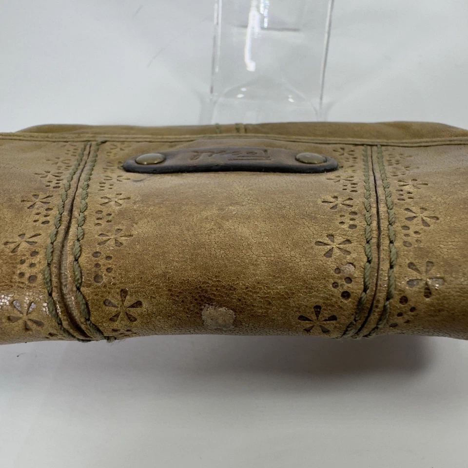 Fossil Women's Golden Brown Leather Wallet Small Snap Closure w/ Zipper Chambers - Image 3 of 4