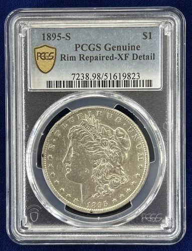 1895-S Morgan Silver $1 Dollar PCGS XF Detail  Some Luster Left So Close To AU