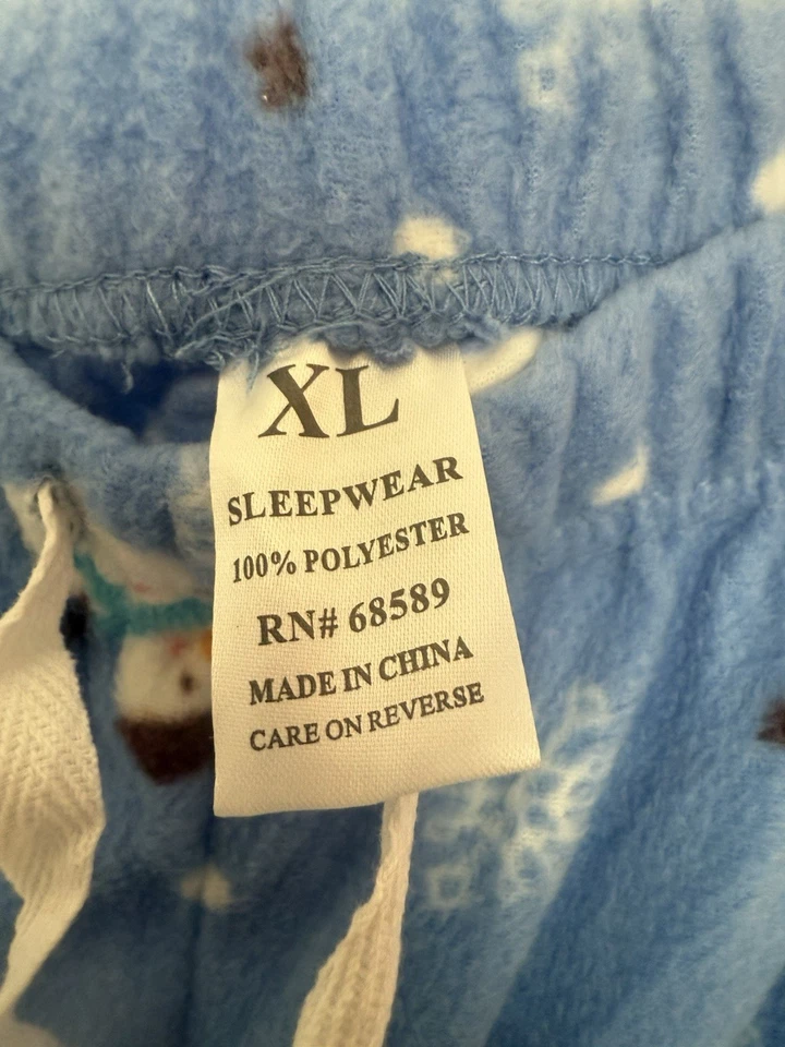 Pijama muñeco de nieve Angelina azul polar XL acogedor ropa de salón comodidad nuevo sin etiquetas Foto 4 de 4