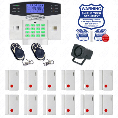 Wireless House Alarm Kit Security System Voice Prompt Backlit Screen US Plug GJ