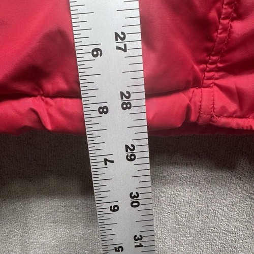 Gap Jacket Womens Medium Red Down Filled Parka Hooded Coat Winter Puffer Classic - Picture 5 of 10