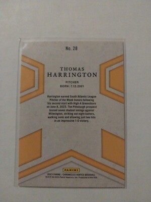 2023 Panini Chronicles #28 Thomas Harrington Vertex | eBay