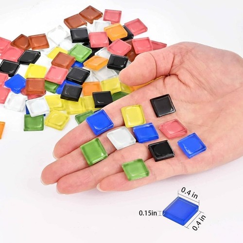 DIY Mosaic Tiles for Crafts, Colorful Glass Mosaic Kits for Adults, 350 Pcs Bulk - Picture 2 of 12