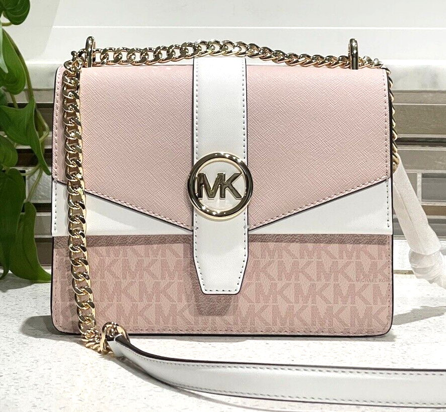 LINKS レディース MICHAEL KORS GREENWICH SMALL FLAP CROSSBODY MK CHAIN BAG TOTE