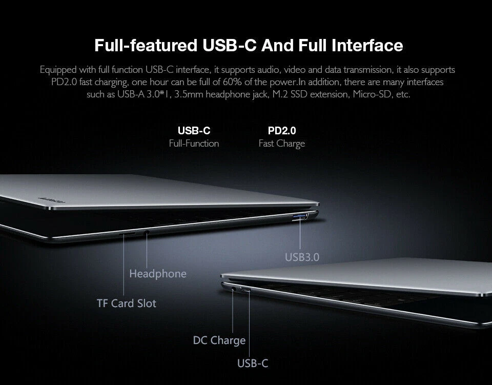 CHUWI CoreBook X 14.1 intel i5-8259U 8GB 512GB SSD Win 11 Laptop NoteBook PC - Image 4 of 4