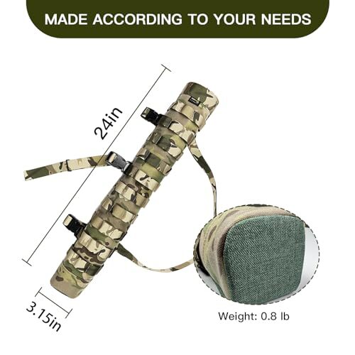 Camouflage Tactical Quiver for Arrows with Molle System Arrow Quiver or