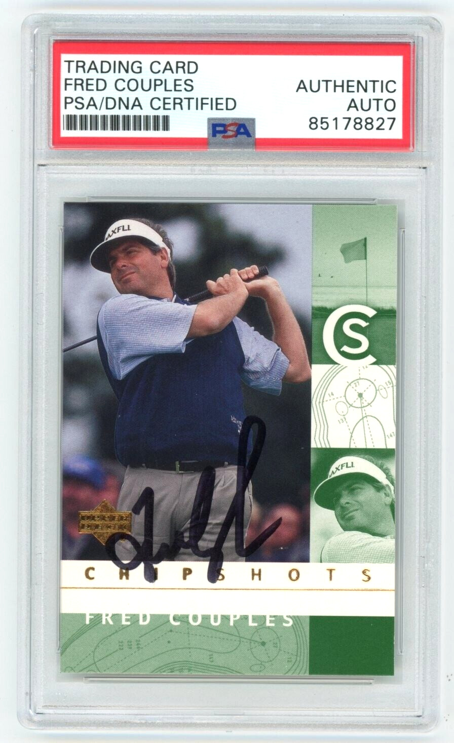 FRED COUPLES Signed 2002 Upper Deck Chip Shots Card #85 - PGA Golfer - PSA