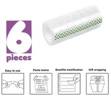 6 X Sellotape L20m x W18mm Sticky Clear Transparent Tape Mini Small Rolls Refill
