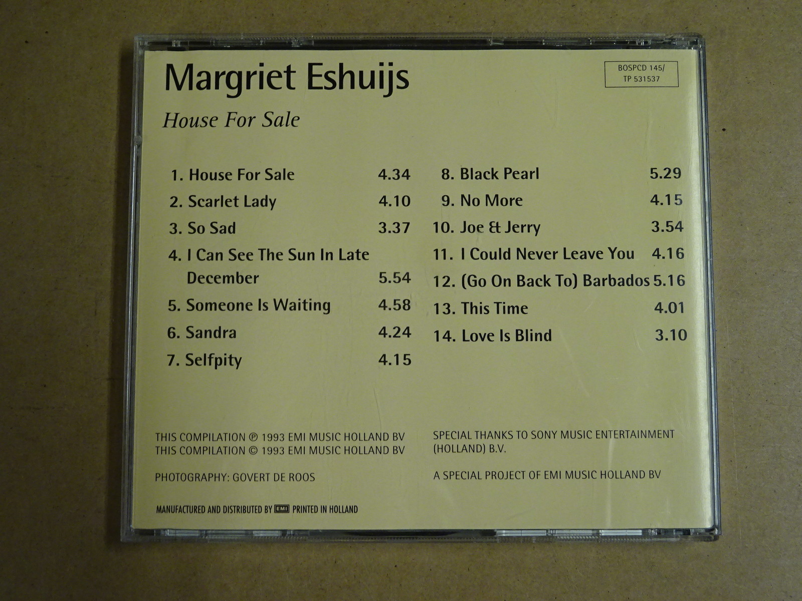 CD / MARGRIET ESHUIJS HOUSE FOR SALE eBay
