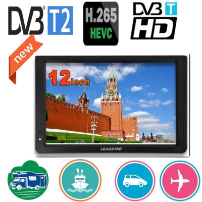LEADSTAR 12 Inch Portable Mini Tv Supports DVB-T/T2/H265/Hevc For Home/Outdoor