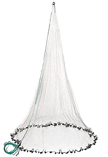 Saltwater Fishing Cast Net – 1/4" Mesh, Durable & Weighted