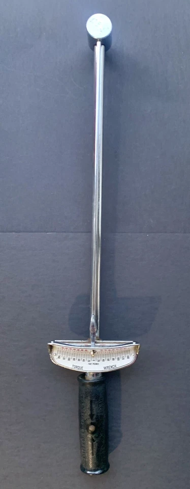 Llave dinamométrica de colección años 50 nueva Gran Bretaña TM-150 1/2" unidad 0-150 pies libras EE. UU. Excelente Foto 2 de 4