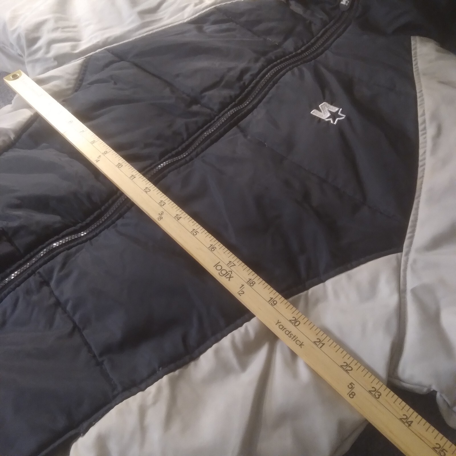 Starter Reversible Down Jacket Coat Men Large Hoo… - image 5