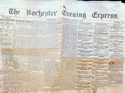 Rochester Evening Express August 19 1868 Robert E Lee Kansas Indian Troubles 