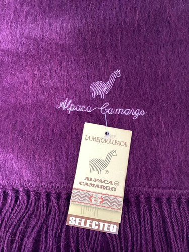 Le Mejor Alpaca Purple Alpaca Camargo Scarf - Picture 2 of 2