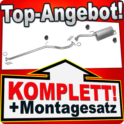 Auspuff für NISSAN MICRA III (K12) 1.5 DCI 65PS 2003-04.2005 Auspuffanlage