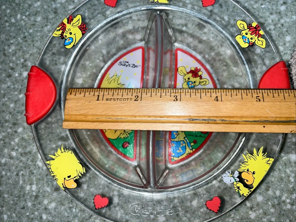 Tazón de plato dividido Little Suzy's Zoo con asas de agarre Witzy & Friends Gerber Foto 4 de 4