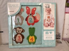 Pearhead First Year Felt Belly Stickers, 12 Piece A6
