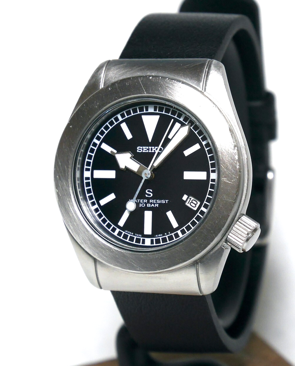 SEIKO SUS Military Watch 7N35-6150 1996 Black Dial Luminous