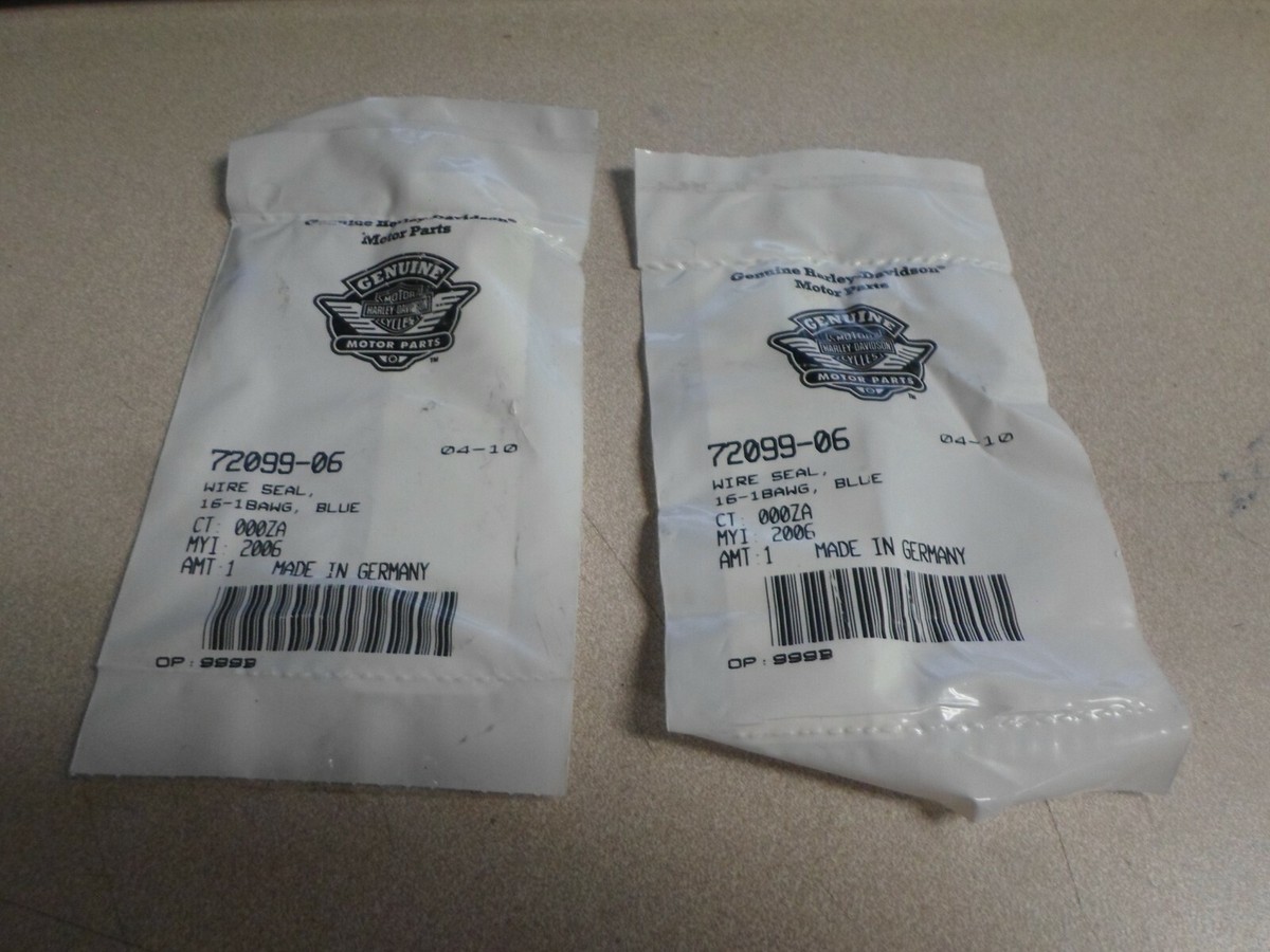 NOS Harley Davidson OEM Blue Wire Seals 72099-06 Qty 2 | eBay NOS Harley Davidson OEM Blue Wire Seals 72099-06 Qty 2 | eBay