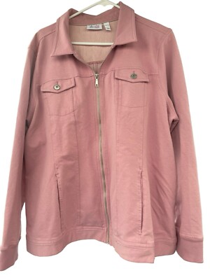 Denim Co Denim Style Jacket Cotton Stretch Pink QVC Women's