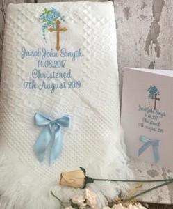 personalised baby shawl