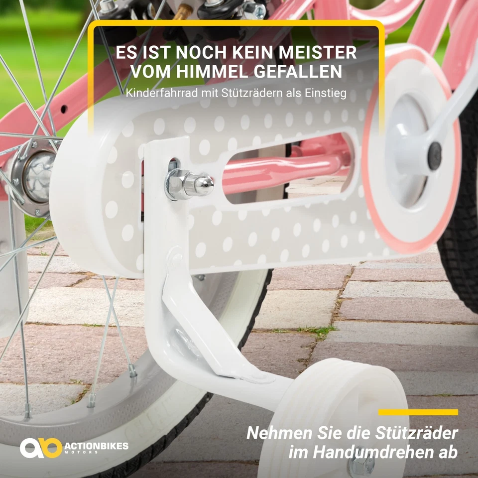 Kinderfahrrad Starlight Kinder Fahrrad Rad Bike Kind Mädchen Pink Rosa 16 Zoll - Bild 3 von 4