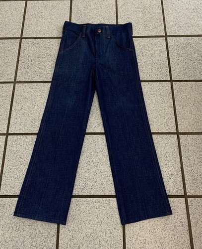 Vintage Baby Mädchen Jeans Western Cowgirl dunkelblau gerades Bein 70er Jahre NEU Gr. 6 - Bild 7 von 9