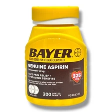 Bayer Genuine Aspirin The Wonder Drug Pain Reliever/Fever Reducer -200 Tablets-