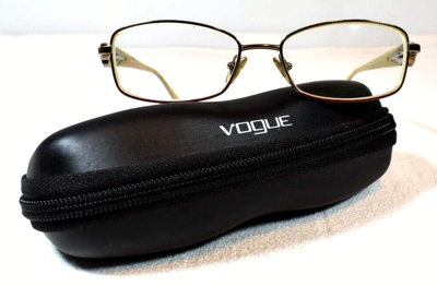 VOGUE Eyewear Gold Frame w/Brown Arms+Bling & Black Case VO  display picture 2