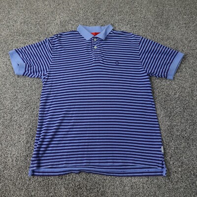 Izod Polo Shirt Mens Small Blue Golf Golfing Golfer Rugby Casual Preppy Outdoor