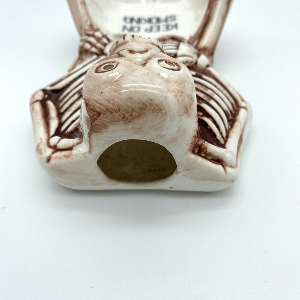 1950s　スカル灰皿　陶器　ビンテージKEEP ON SMOKING Vintage Ceramic Ashtray Skull / Skeleton “Keep On Smoking