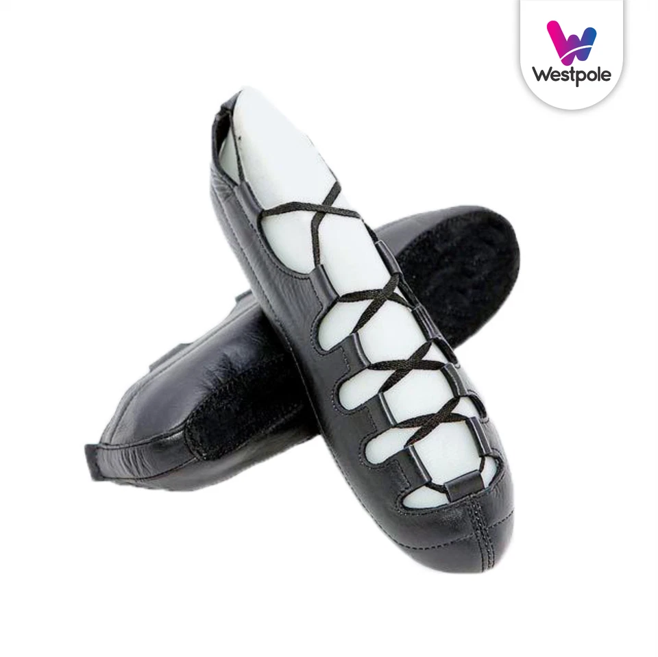 IRISH SCOTTISH DANCE SHOES, soft leather ghillie pumps, thistle shoes - Image 2 of 4