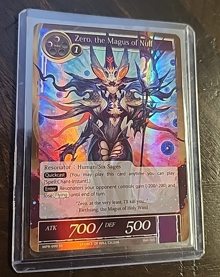 Zero, the Magus of Null - Force of Will FOW TCG MPR-090 SR HOLO
