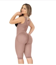 Fajas Colombaianas Shapewear - Cross Back Support Girdle Knee Length - 506