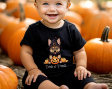 Infant Spooky Halloween Puppy Trick or Treat Tee 6-24 Mo First Trick or Treat